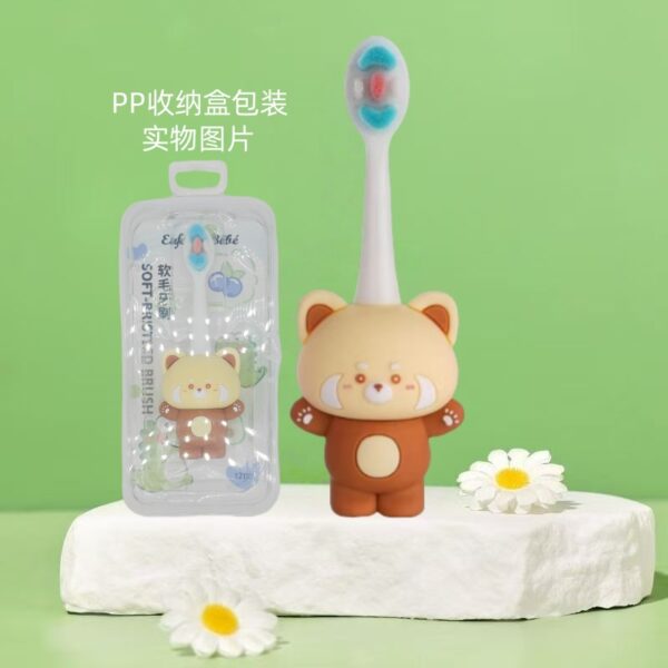 Panda - Cute 3D Cartoon Animal Toothbrush for Kids - Extra Soft Bristles - Gentle Oral Care for Toddlers Aged 1-7