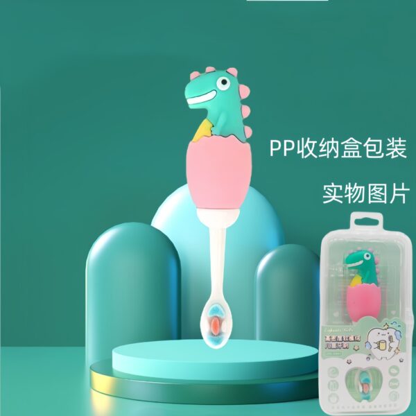 BB017-Image (14) DinosaurFun-Cute 3D Cartoon Animal Toothbrush for Kids - Extra Soft Bristles - Gentle Oral Care for Toddlers Aged 1-7