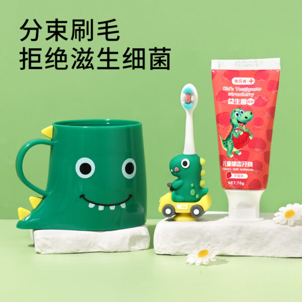 Dino-Cute 3D Cartoon Animal Toothbrush for Kids - Extra Soft Bristles - Gentle Oral Care for Toddlers Aged 1-7