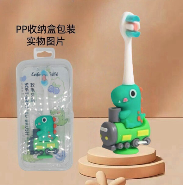 Dino-Cute 3D Cartoon Animal Toothbrush for Kids - Extra Soft Bristles - Gentle Oral Care for Toddlers Aged 1-7