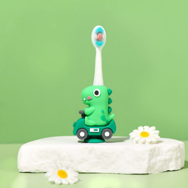 Dino-Cute 3D Cartoon Animal Toothbrush for Kids - Extra Soft Bristles - Gentle Oral Care for Toddlers Aged 1-7