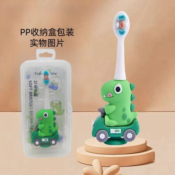 Cute Dinosaur 3D Cartoon Animal Toothbrush for Kids - Extra Soft Bristles - Gentle Oral Care for Toddlers Aged 1-7