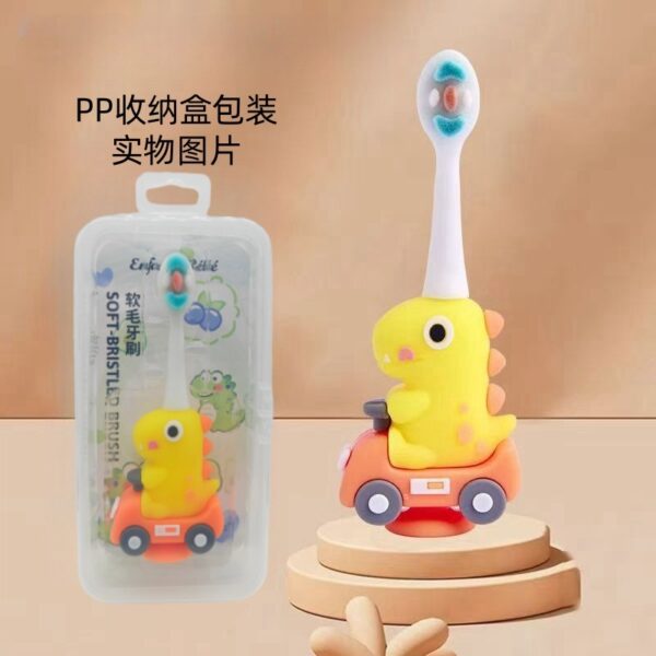 Cute Dinosaur 3D Cartoon Animal Toothbrush for Kids - Extra Soft Bristles - Gentle Oral Care for Toddlers Aged 1-7