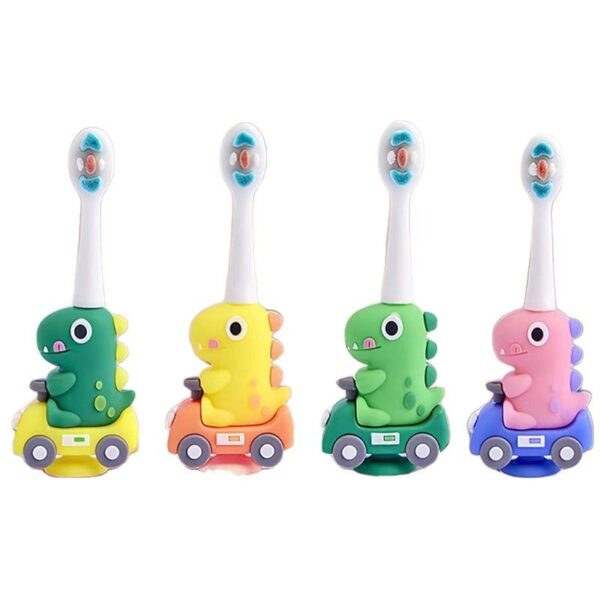 Cute Dinosaur 3D Cartoon Animal Toothbrush for Kids - Extra Soft Bristles - Gentle Oral Care for Toddlers Aged 1-7