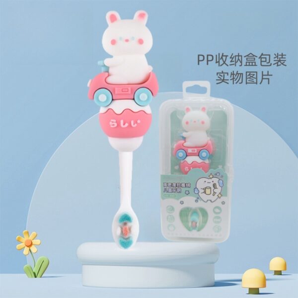 O1CN019oeUWJ1cjL4DmfHky_!!2211523223636-0-cib Cat-Cute 3D Cartoon Animal Toothbrush for Kids - Extra Soft Bristles - Gentle Oral Care for Toddlers Aged 1-7