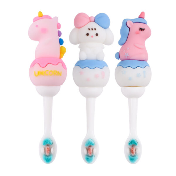 O1CN01CMKC3b1wjbbYtMscj_!!2212307036344-0-cib Unicorn-Cute 3D Cartoon Animal Toothbrush for Kids - Extra Soft Bristles - Gentle Oral Care for Toddlers Aged 1-7