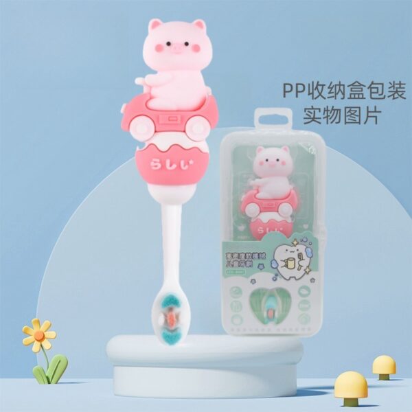 O1CN01K3mM1z1cjL4IIWbcW_!!2211523223636-0-cib Cat-Cute 3D Cartoon Animal Toothbrush for Kids - Extra Soft Bristles - Gentle Oral Care for Toddlers Aged 1-7