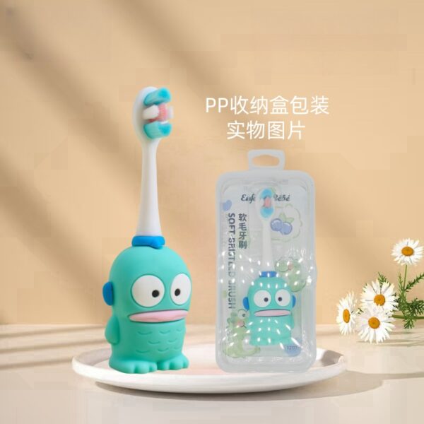 Ninja-Cute 3D Cartoon Animal Toothbrush for Kids - Extra Soft Bristles - Gentle Oral Care for Toddlers Aged 1-7