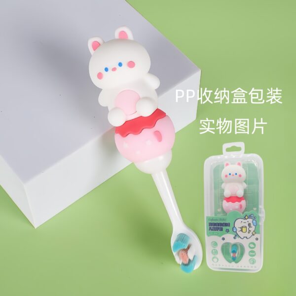 O1CN01UURj8Q2MOhVmYyRq5_!!2212825909818-0-cib PandaCat-Cute 3D Cartoon Animal Toothbrush for Kids - Extra Soft Bristles - Gentle Oral Care for Toddlers Aged 1-7