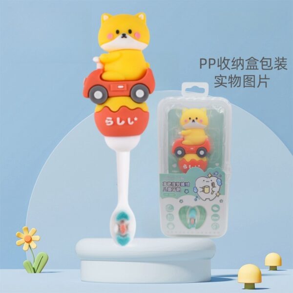 O1CN01e69zcQ1cjL4J82KVX_!!2211523223636-0-cib Cat-Cute 3D Cartoon Animal Toothbrush for Kids - Extra Soft Bristles - Gentle Oral Care for Toddlers Aged 1-7