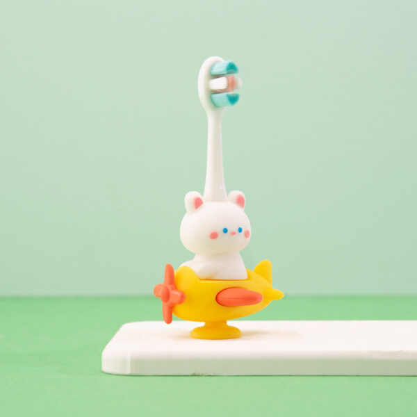 O1CN01gd34AE1wjbaXqNseT_!!2212307036344-0-cib Kitty-Cute 3D Cartoon Animal Toothbrush for Kids - Extra Soft Bristles - Gentle Oral Care for Toddlers Aged 1-7