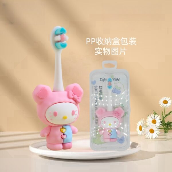 Ninja-Cute 3D Cartoon Animal Toothbrush for Kids - Extra Soft Bristles - Gentle Oral Care for Toddlers Aged 1-7