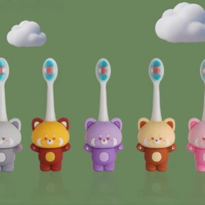 Panda - Cute 3D Cartoon Animal Toothbrush for Kids - Extra Soft Bristles - Gentle Oral Care for Toddlers Aged 1-7