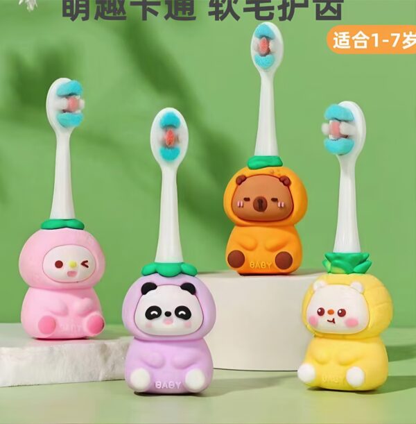 Bear – Cute 3D Cartoon Animal Toothbrush for Kids – Extra Soft Bristles – Gentle Oral Care for Toddlers Aged 1-7