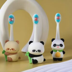 Panda-Cute 3D Cartoon Animal Toothbrush for Kids - Extra Soft Bristles - Gentle Oral Care for Toddlers Aged 1-7