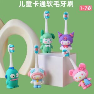 Ninja-Cute 3D Cartoon Animal Toothbrush for Kids - Extra Soft Bristles - Gentle Oral Care for Toddlers Aged 1-7