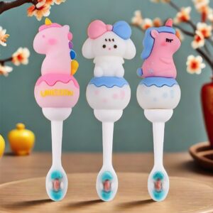 Unicorn-Cute 3D Cartoon Animal Toothbrush for Kids - Extra Soft Bristles - Gentle Oral Care for Toddlers Aged 1-7