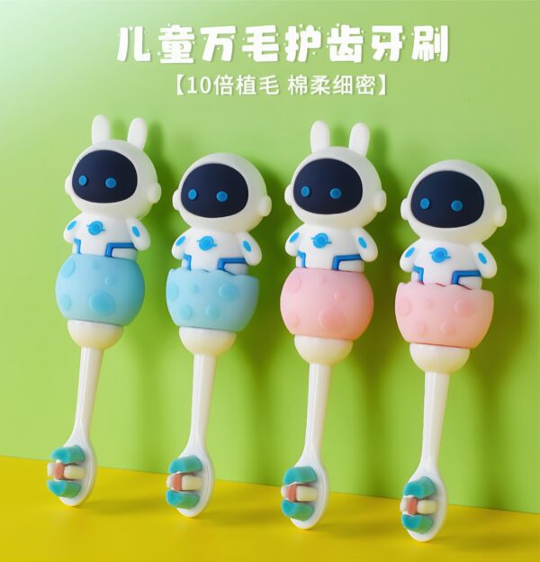 BB13 Roboto-Cute 3D Cartoon Animal Toothbrush for Kids - Extra Soft Bristles - Gentle Oral Care for Toddlers Aged 1-7