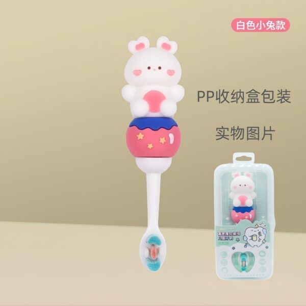 BB18 (4) SmallBear-Cute 3D Cartoon Animal Toothbrush for Kids - Extra Soft Bristles - Gentle Oral Care for Toddlers Aged 1-7