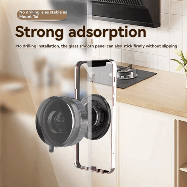 Universal Silicone Suction Cup Phone Holder Stand 360° Rotation Magnetic Windshield