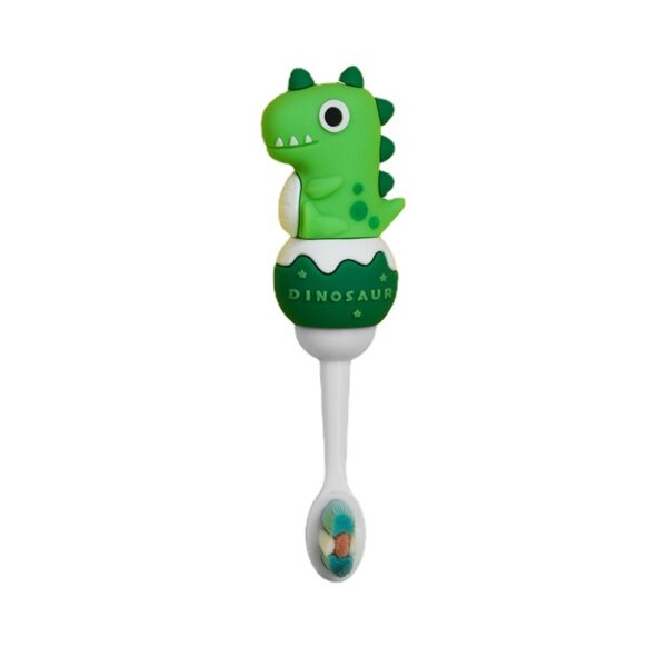 Small Dinosaure-Cute 3D Cartoon Animal Toothbrush for Kids - Extra Soft Bristles - Gentle Oral Care for Toddlers Aged 1-7