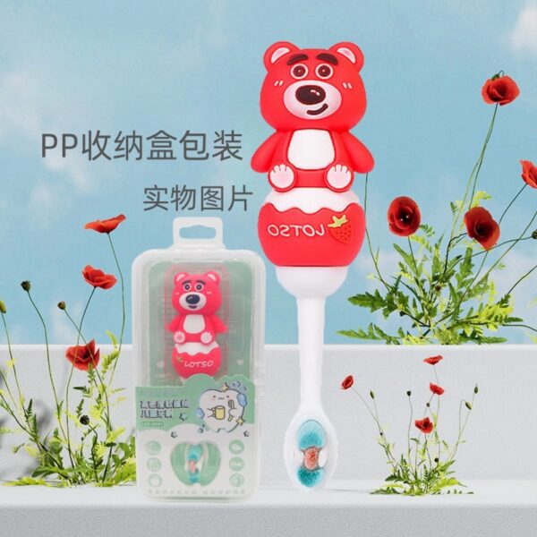 O1CN01mfA9aM1ZoQaSo2Pl0_!!2212448223241-0-cib RedBear-Cute 3D Cartoon Animal Toothbrush for Kids - Extra Soft Bristles - Gentle Oral Care for Toddlers Aged 1-7