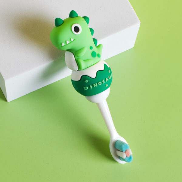 Small Dinosaure-Cute 3D Cartoon Animal Toothbrush for Kids - Extra Soft Bristles - Gentle Oral Care for Toddlers Aged 1-7