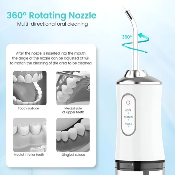 Professional Oral Dental Cordless Oral Sonic Irrigator Machine Water Flosser Portable Dental Flosser